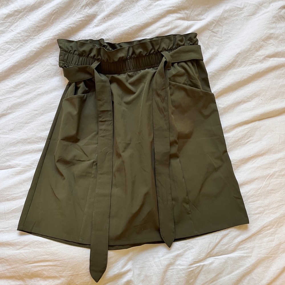 Green Wrap Skirt